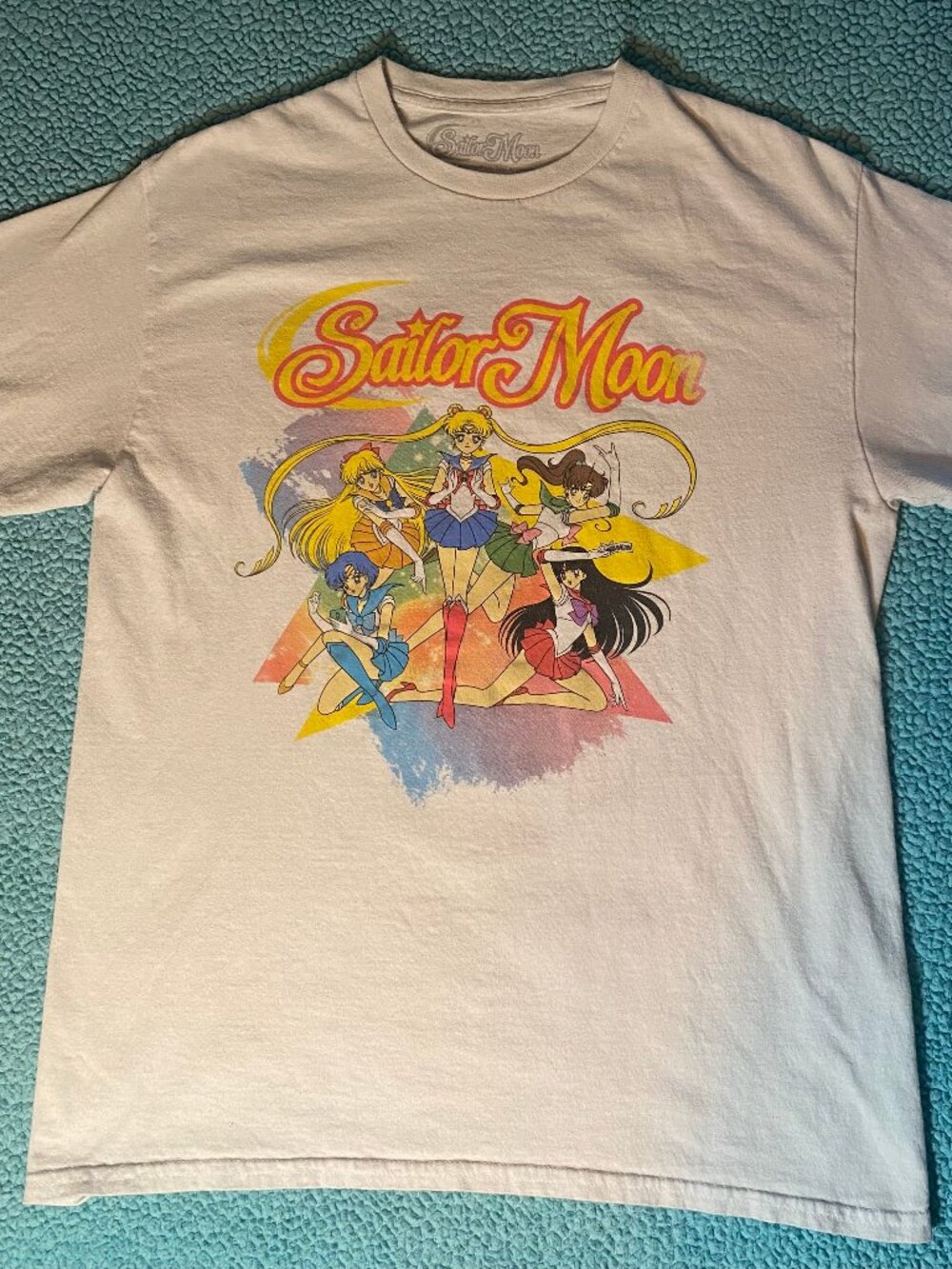 Sailor Moon T shirt Medium Unisex Sailor Scouts White Anime Manga Japan